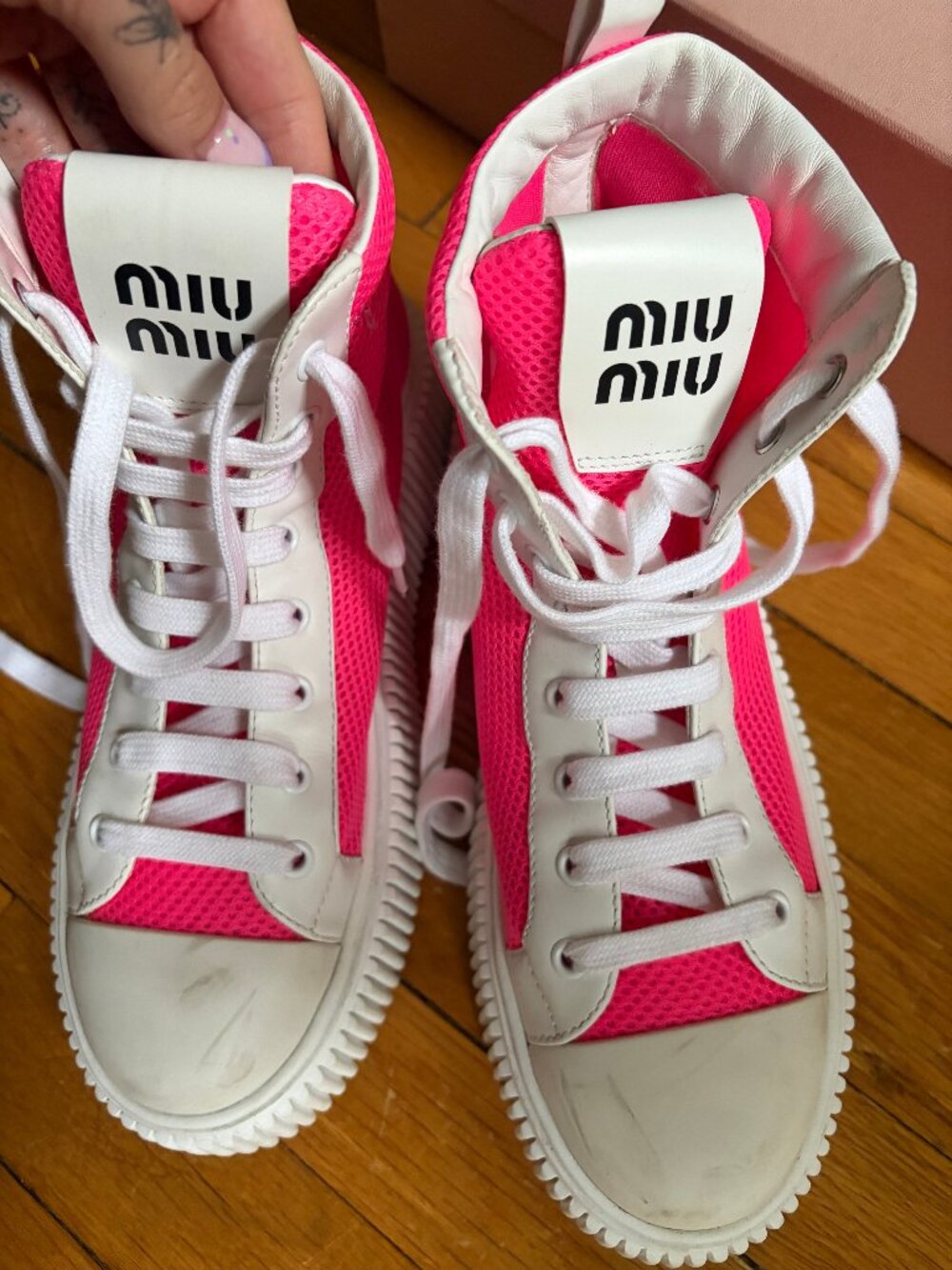 Miu Miu pink shoes